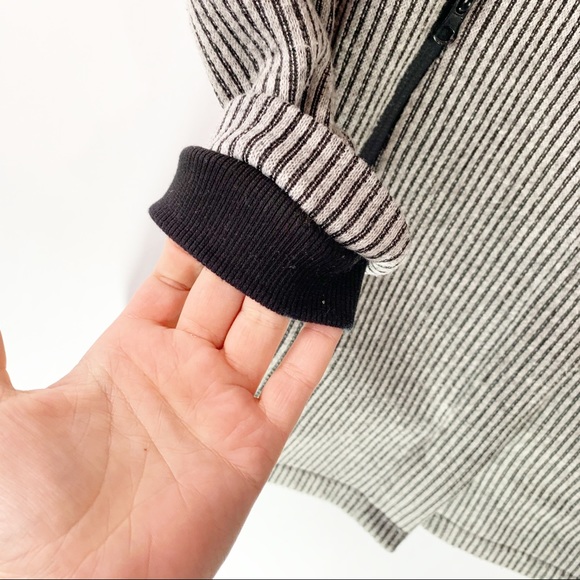 Roots Canada long striped toggle funnel neck coat - Picture 6 of 9